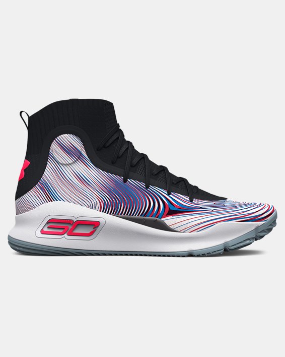 Boys' Grade School UA Curry 4 Mid Basketball Shoes in Black image number 0
